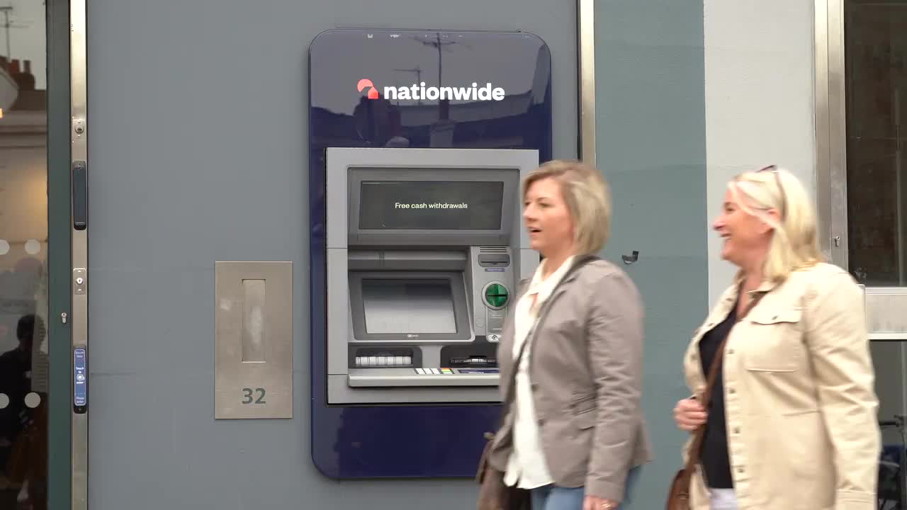 Nationwide ATM and Pedestrian Scene