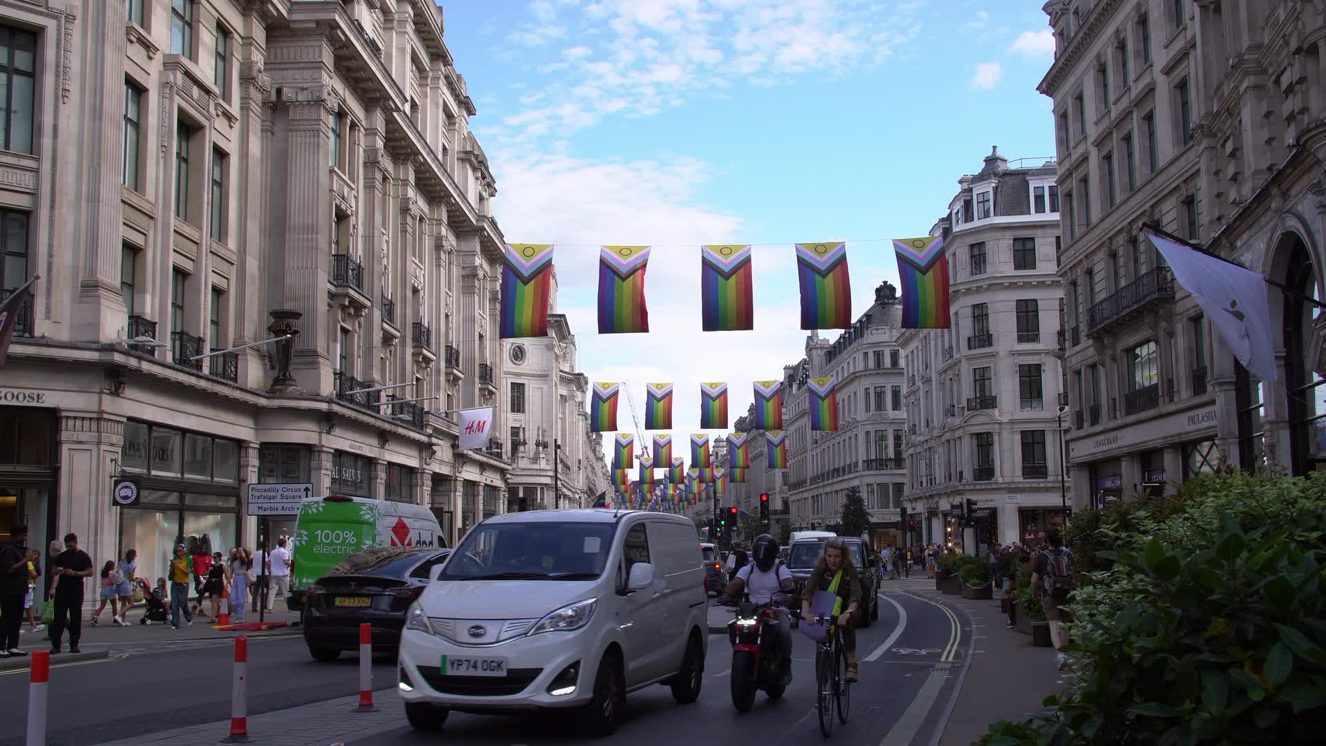 Pride Flags on Regent Street