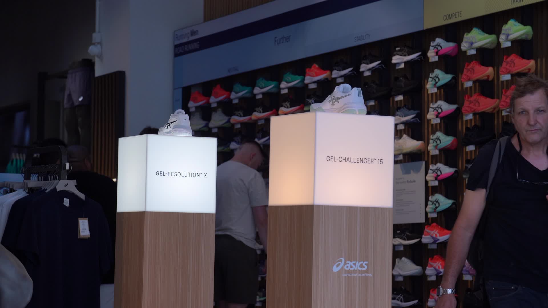 ASICS Shoe Showcase in Retail Store