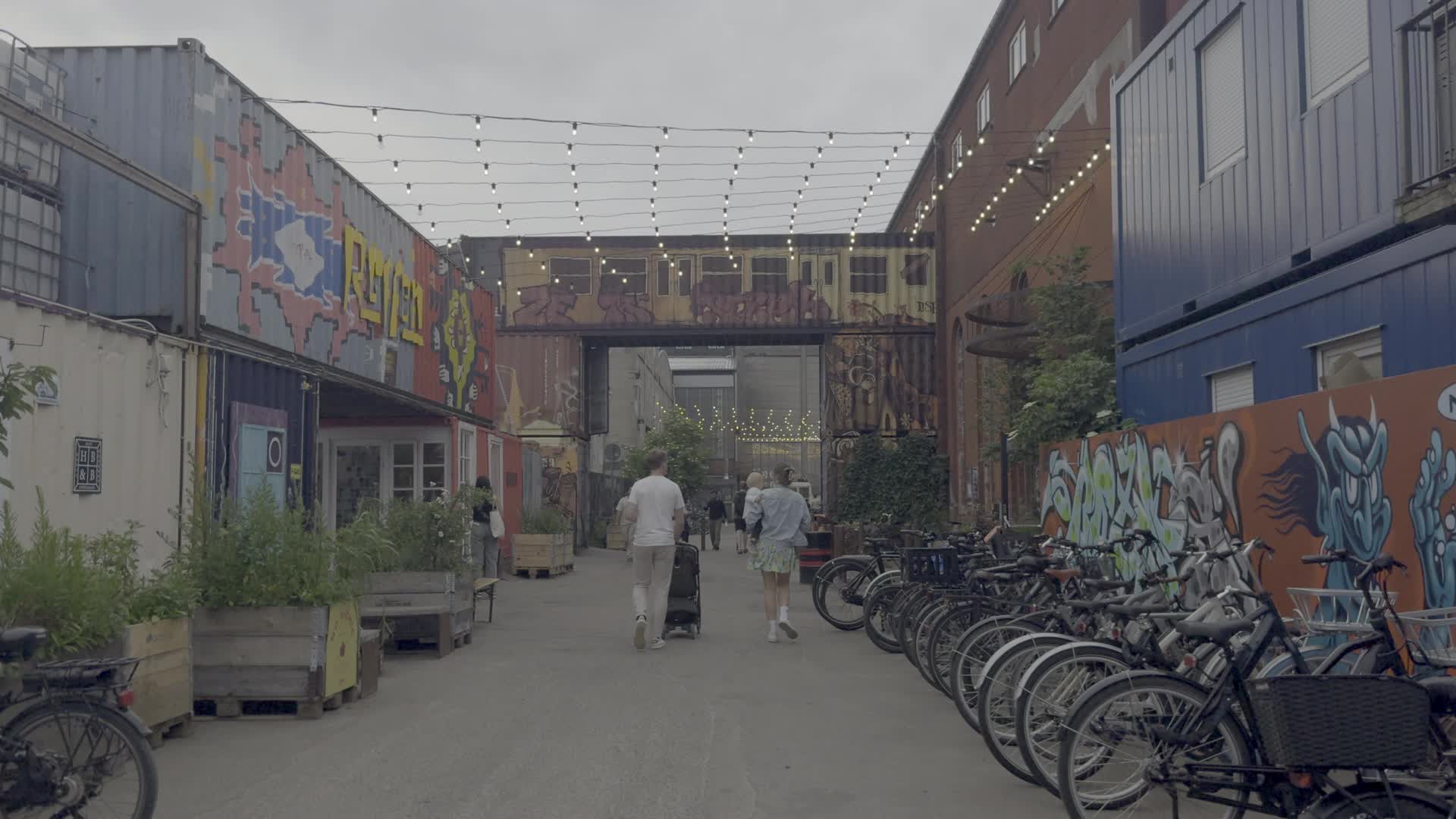 Copenhagen Container Park Urban Scene