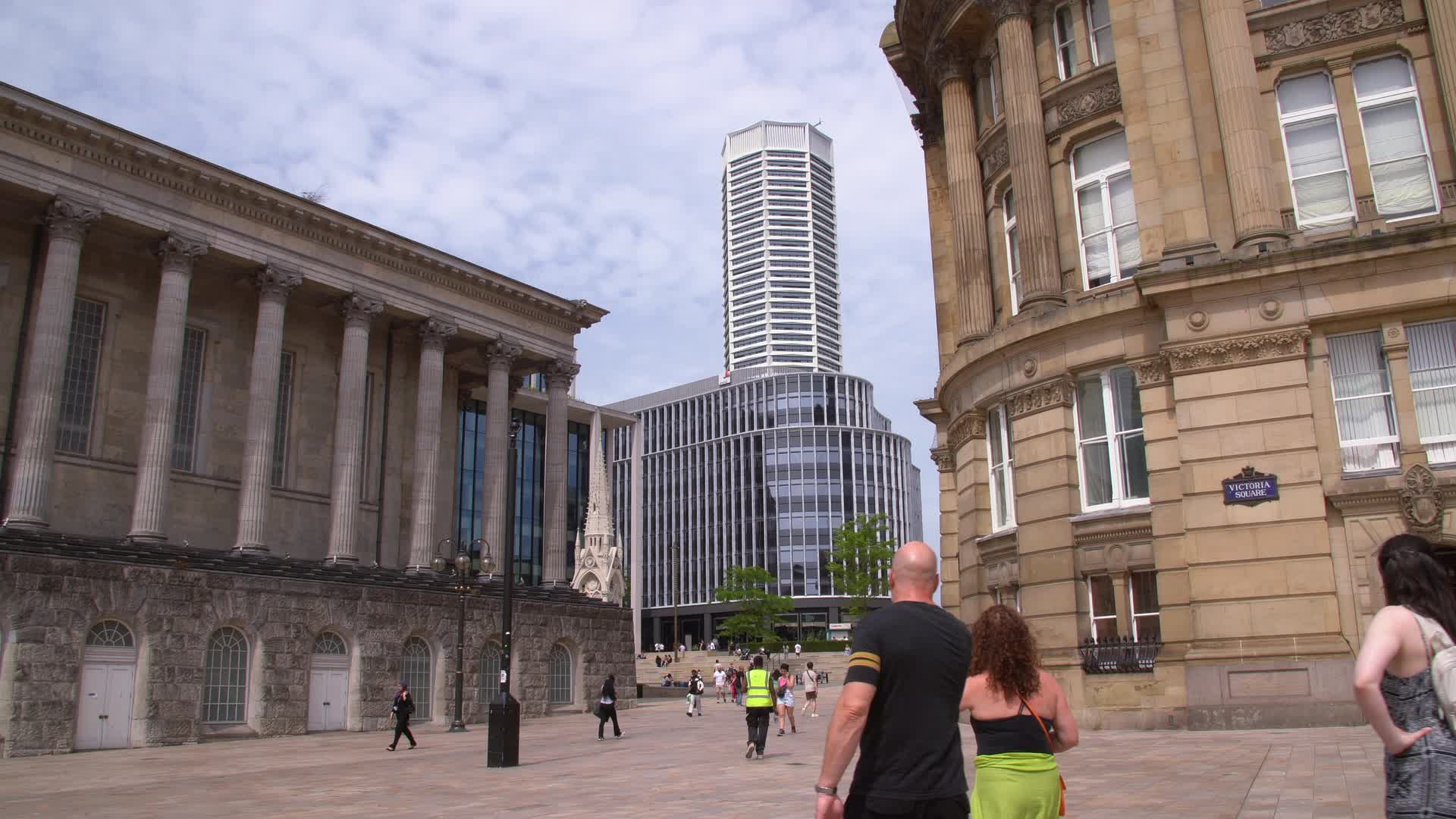 Birmingham City Centre with Modern and Historic Buildings