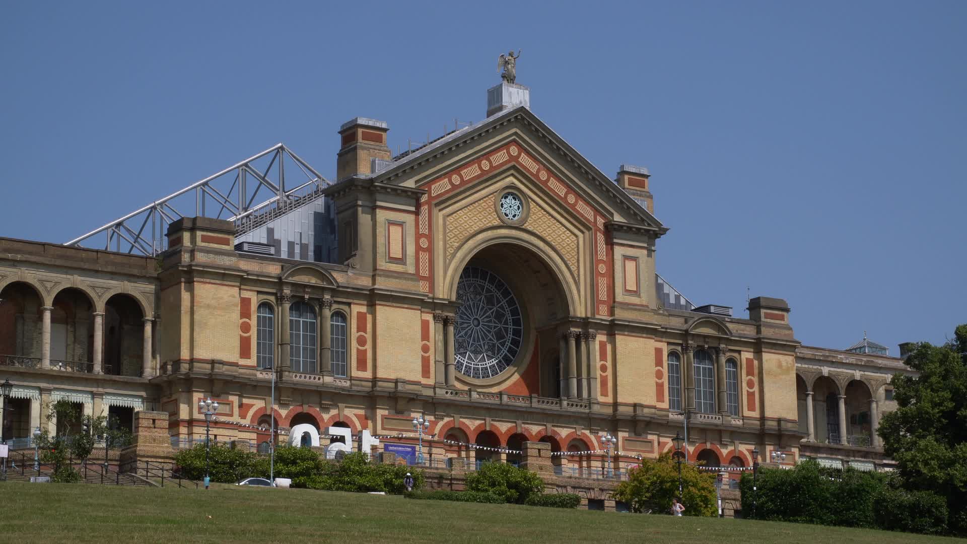 Alexandra Palace Exterior on a Sunny Day - London Landmark