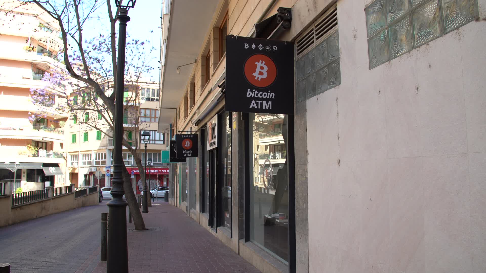 Bitcoin ATM on Urban Street - Grayscale Bitcoin Trust