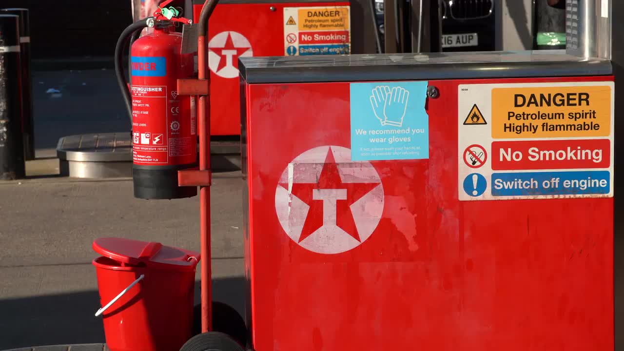Texaco Gas Station Safety Signage