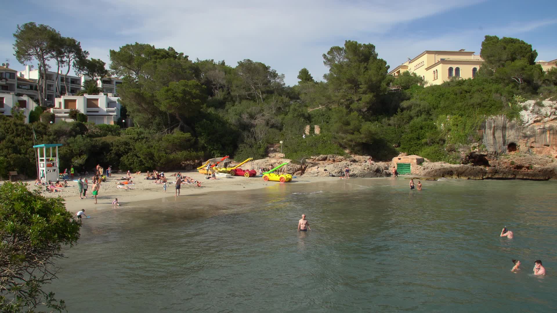 Sunny Day at Cala Ferrera Beach, Mallorca, Spain