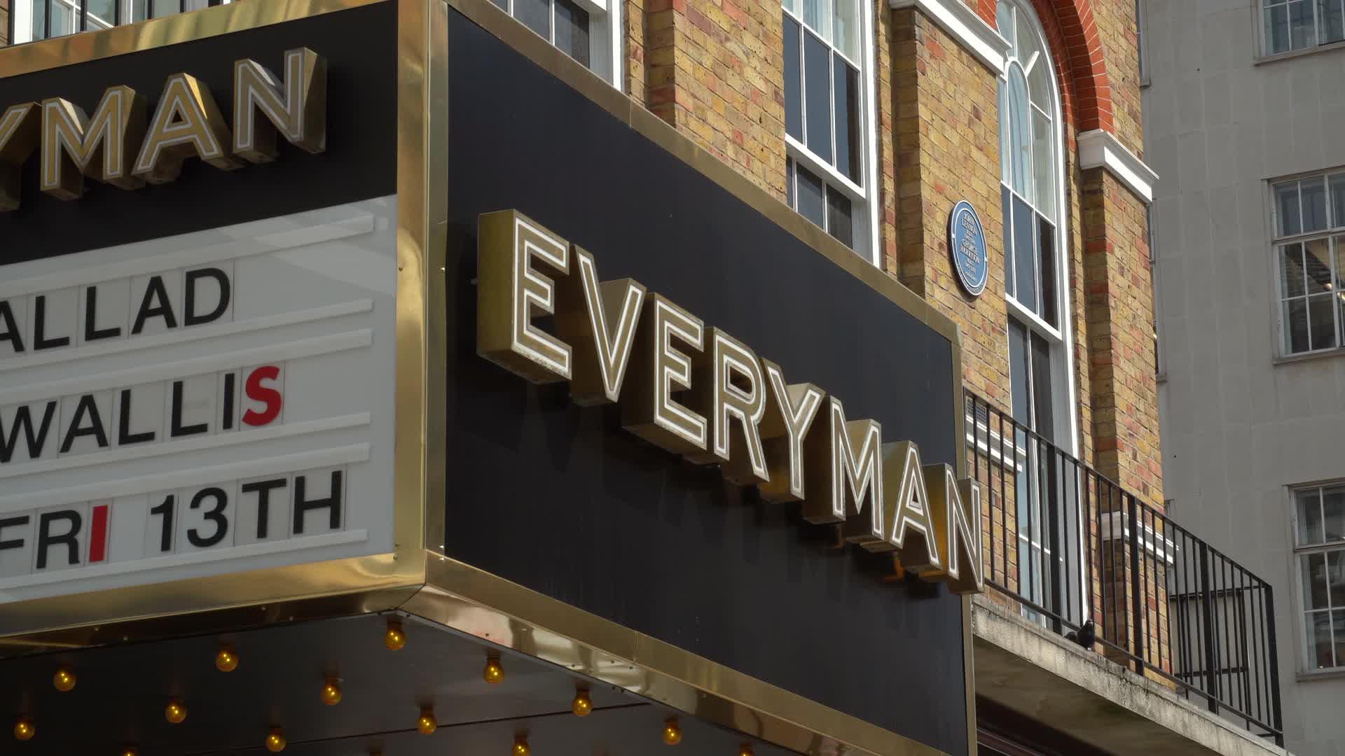 Everyman Cinemas Exterior Signage in London, UK
