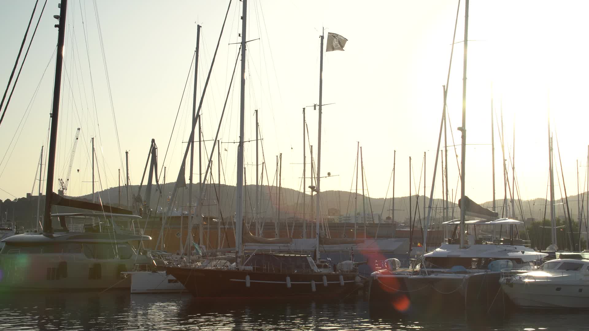 Pretty Sunset View at Marina in Palma, Mallorca, Spain