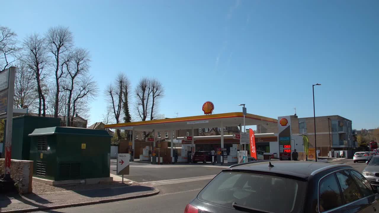 Shell Gas Station on a Sunny Day