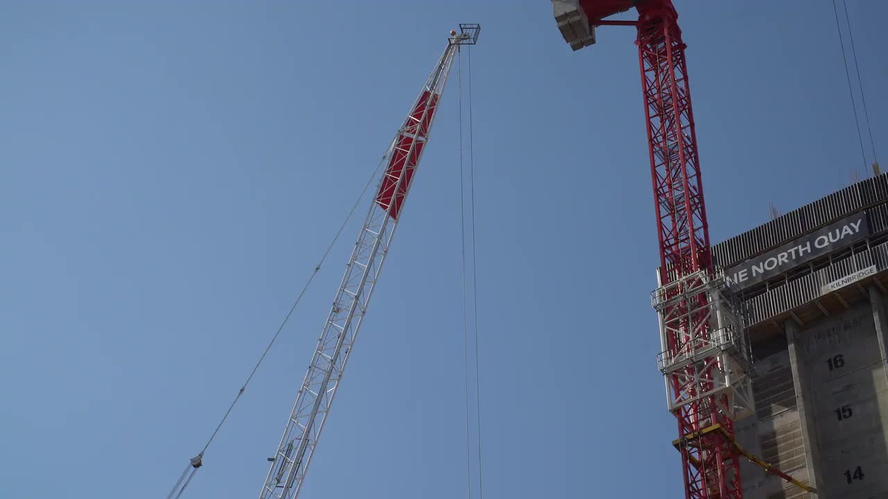 Urban Construction Site with Tower Cranes