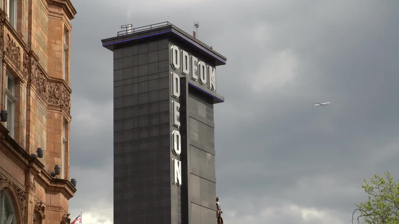 Odeon Cinema Tower on Cloudy Day
