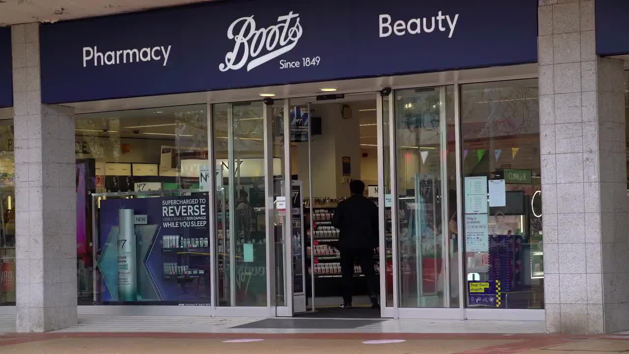 Boots Storefront Entrance - April 16