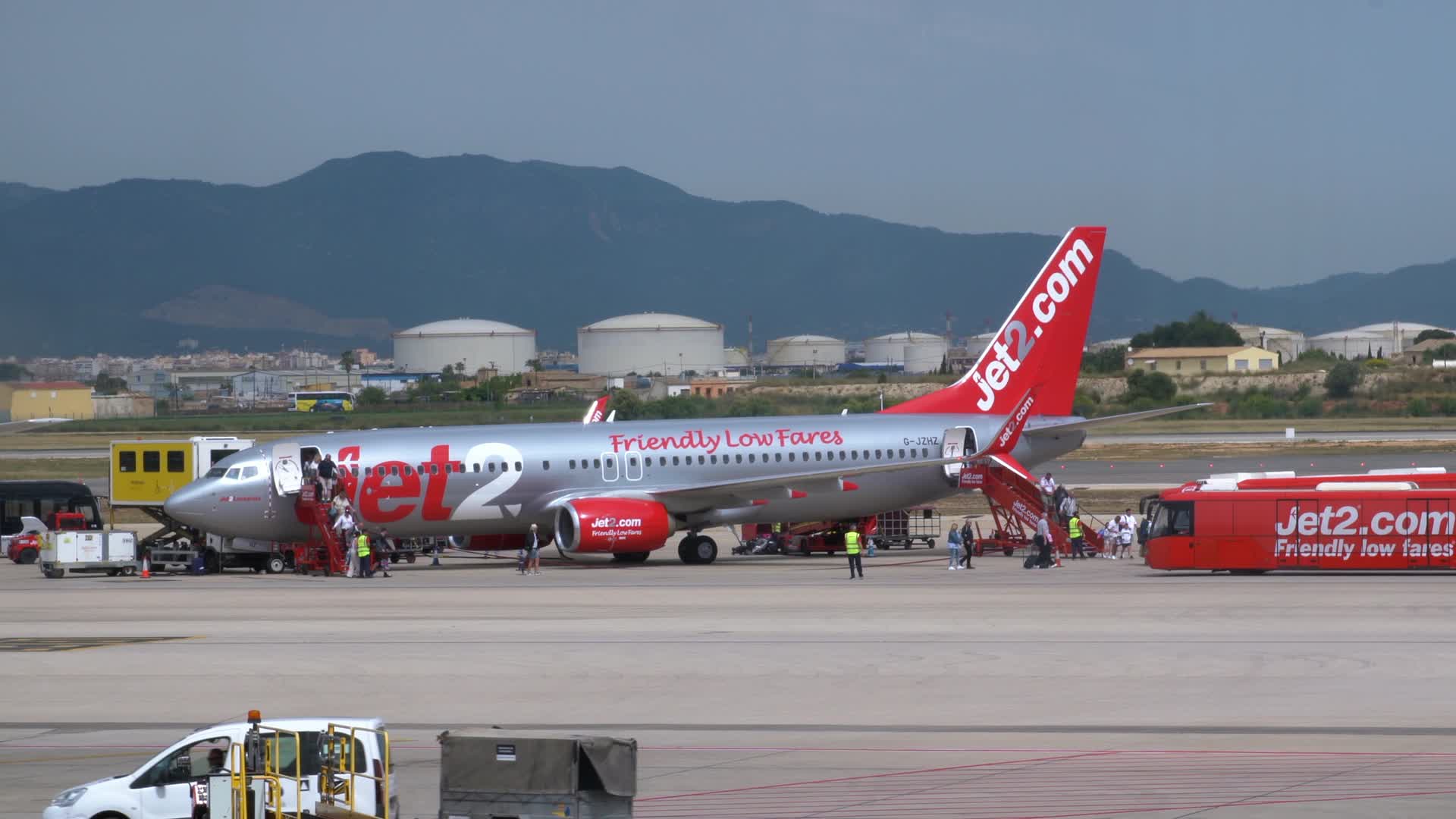 Jet2 Aircraft Boarding at Airport