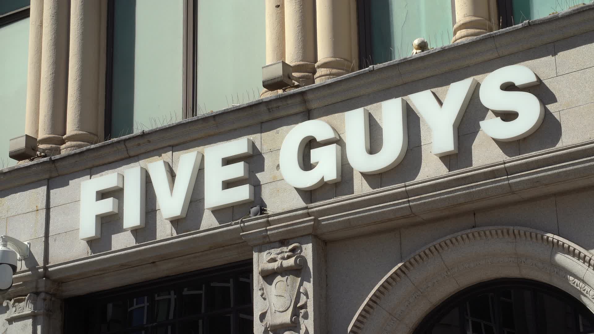 Five Guys Restaurant Exterior Signage