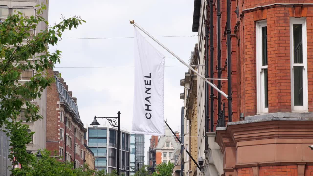 Chanel Flag Outside Store in London