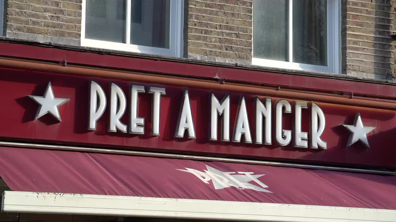 Pret a Manger Storefront in Urban Setting