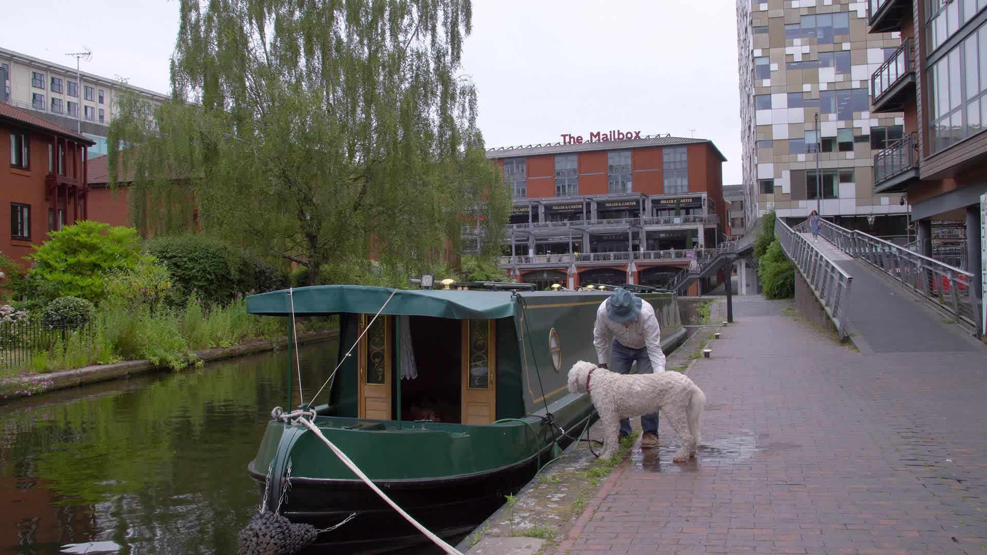 Canal Boat Scene Near The Mailbox