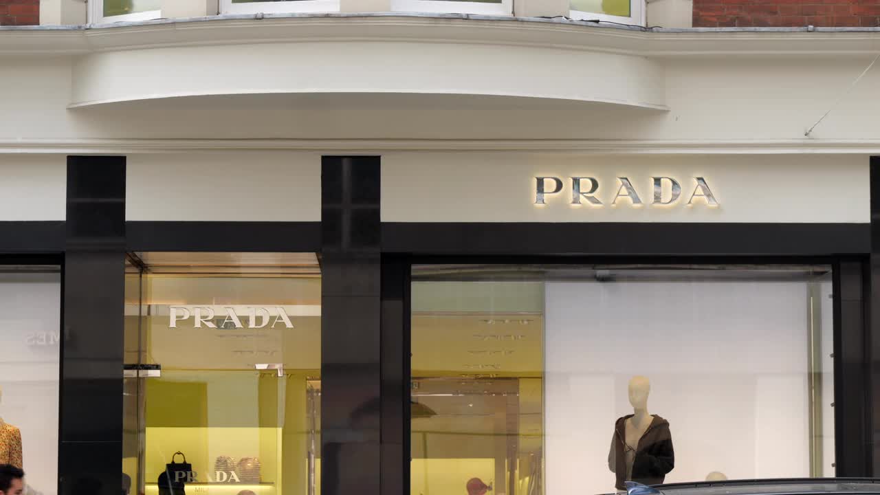 Prada Luxury Fashion Storefront in London