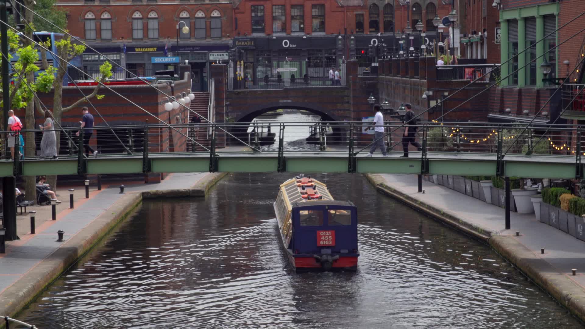 Narrowboat on Birmingham Canal