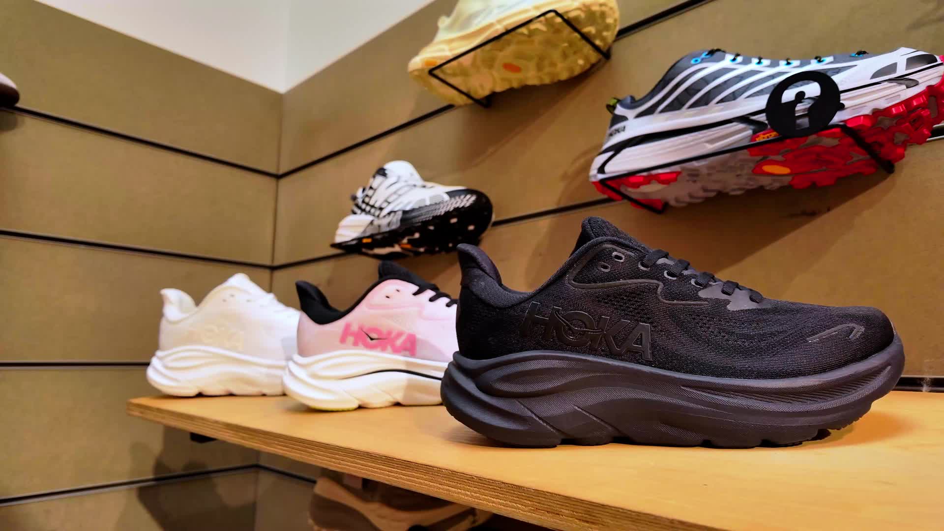 Hoka Running Shoes Display