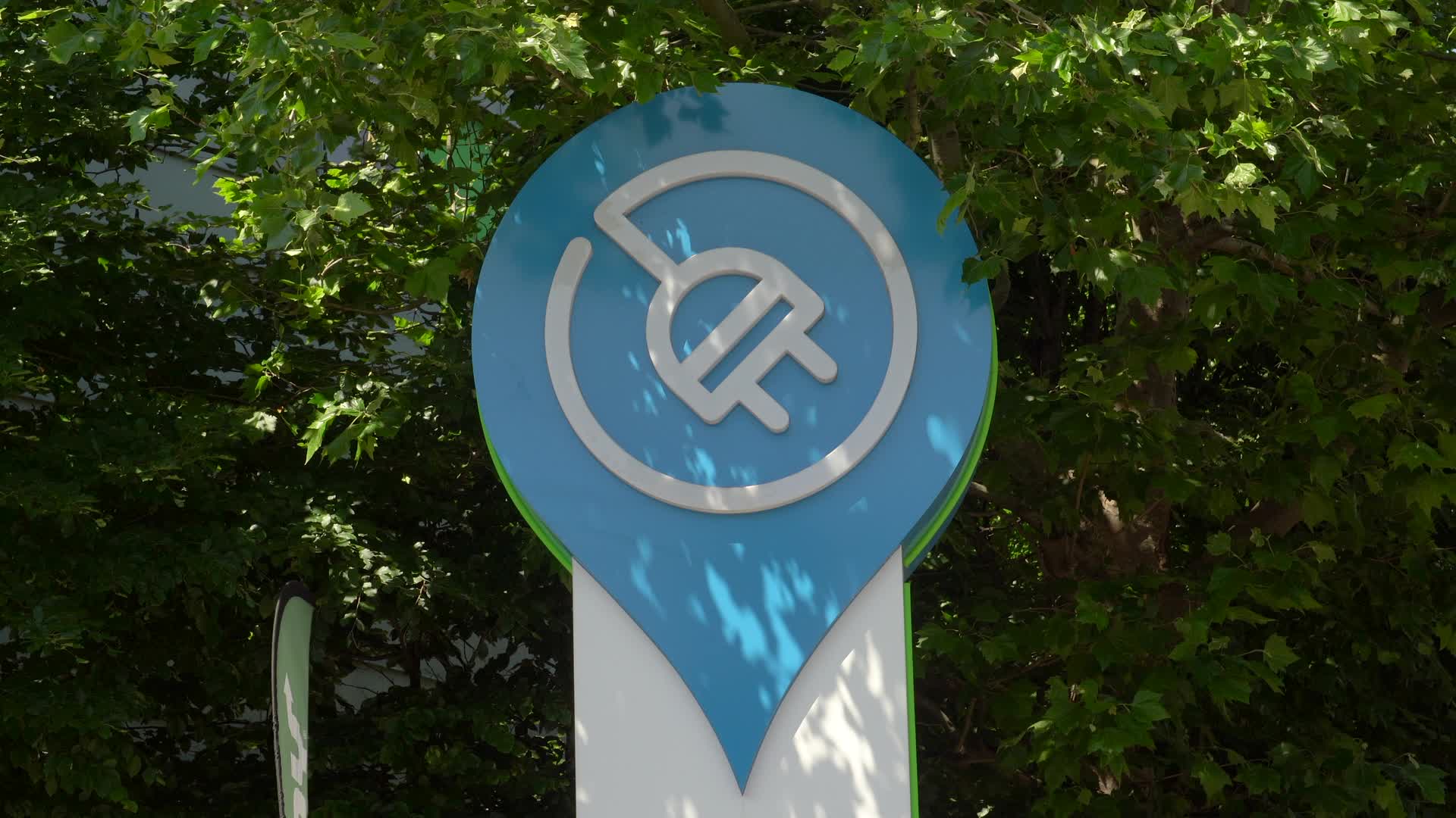 Electric Vehicle Charging Point in Green Area