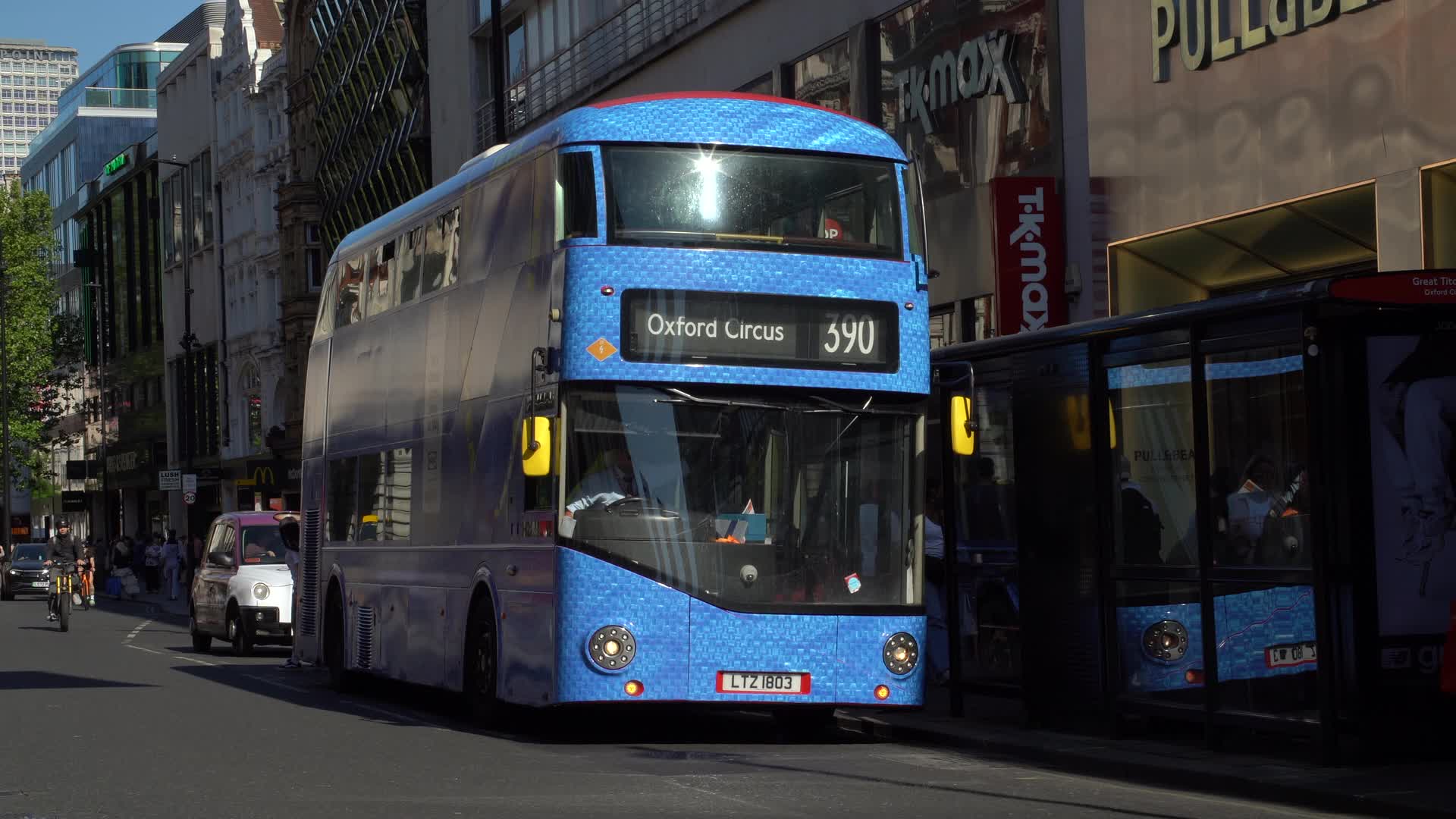 Double-Decker Bus on Oxford Street, London