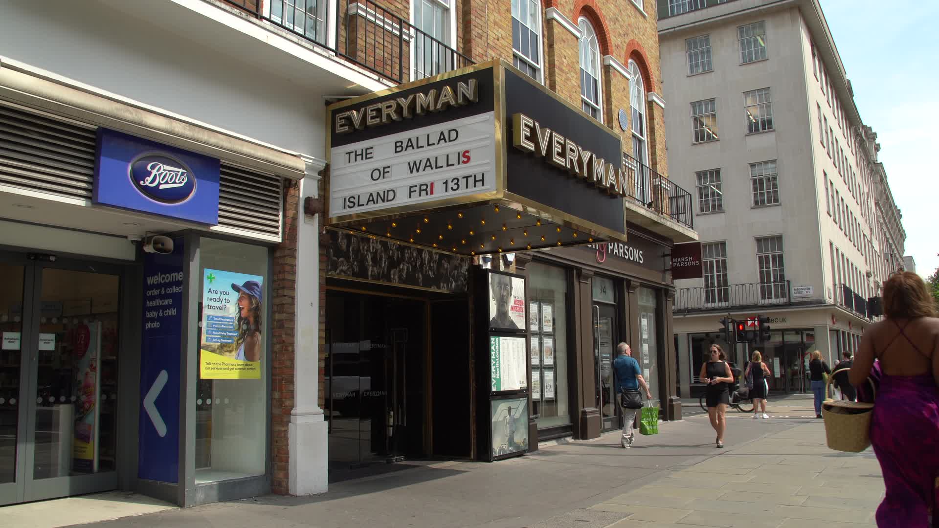 Everyman Cinemas Exterior on a Sunny Day in London, UK
