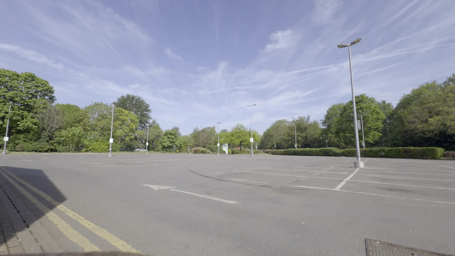 Empty Parking Lot on a Sunny Day