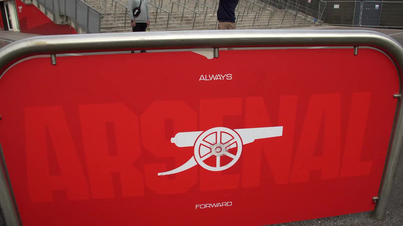 Arsenal Stadium Exterior with Signage