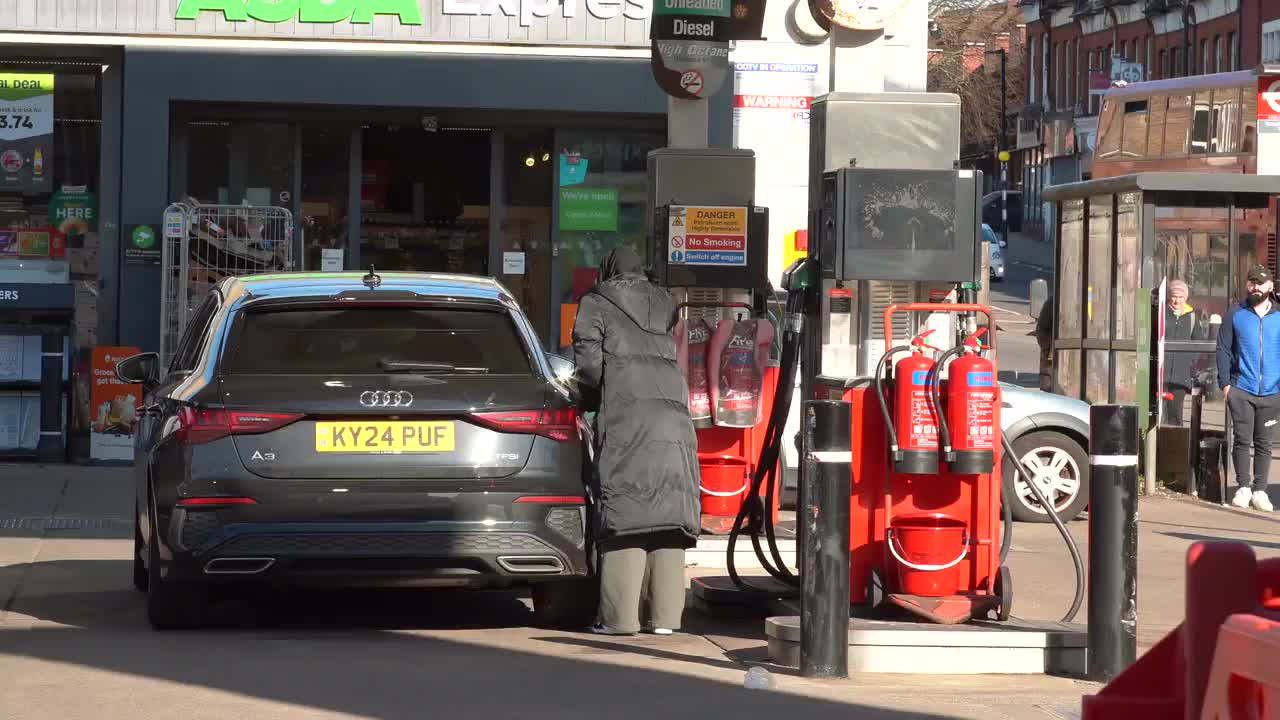 Fueling Scene at ASDA Express Gas Station