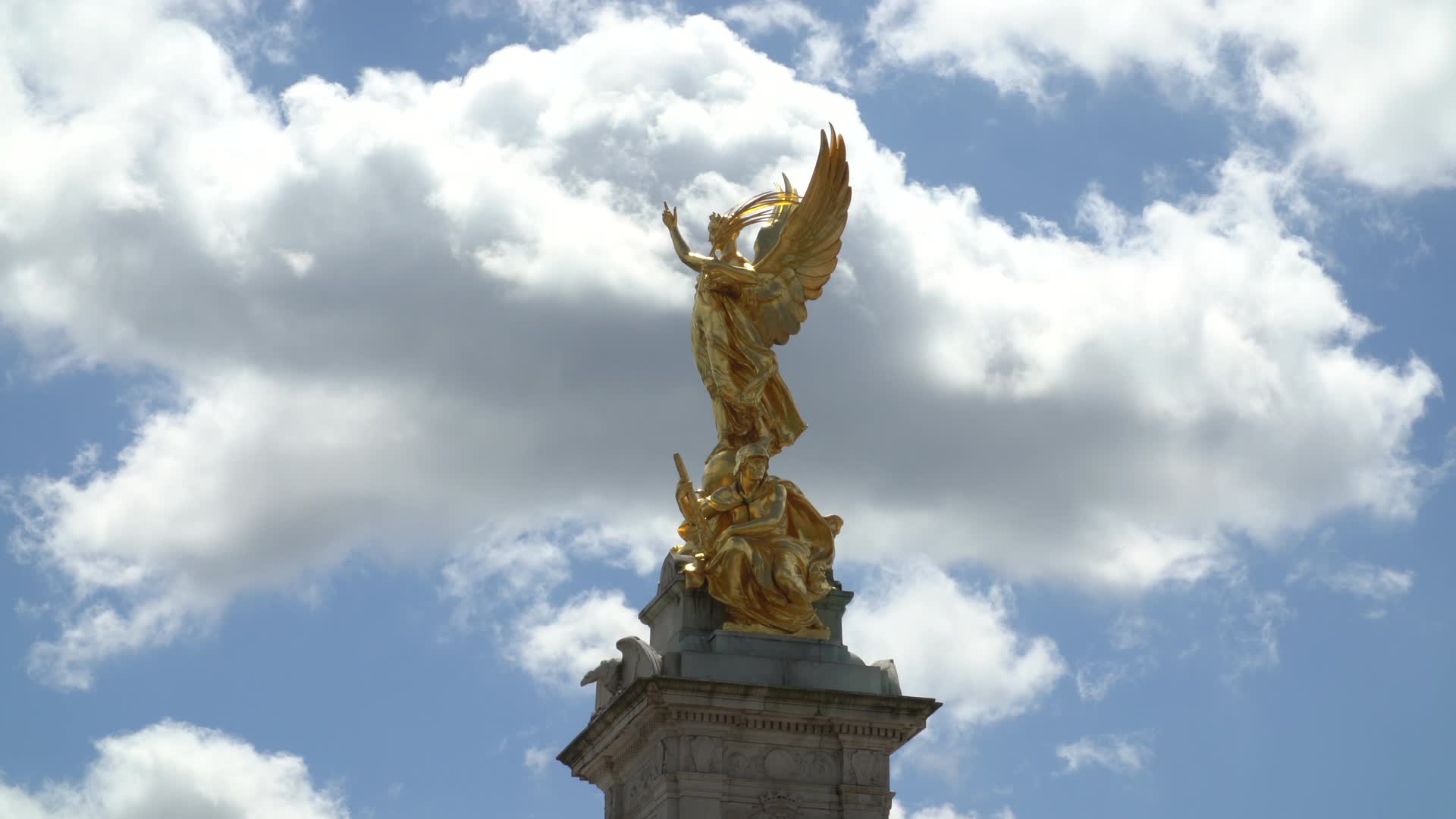 Golden Winged Victory Statue at Buckingham Palace