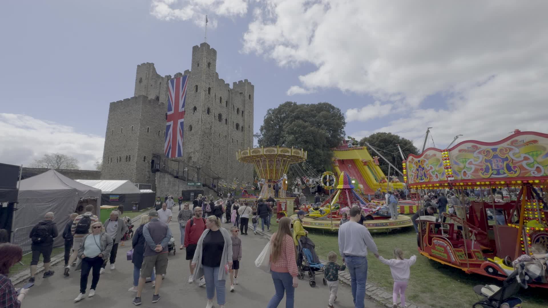 Rochester Castle Funfair Celebration