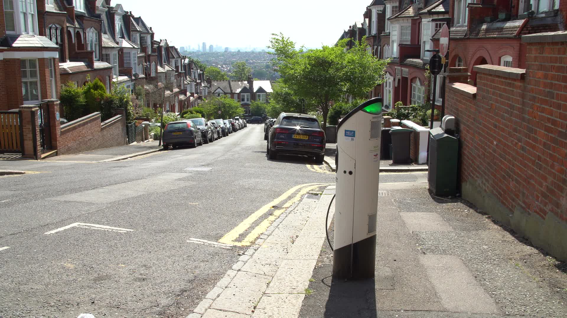 Residential Street Electric Vehicle Charging Station in London