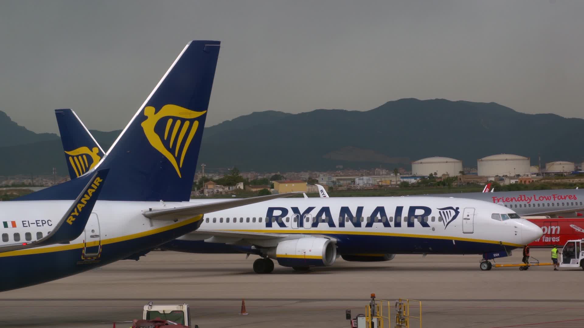 Ryanair Aircraft on Airport Tarmac