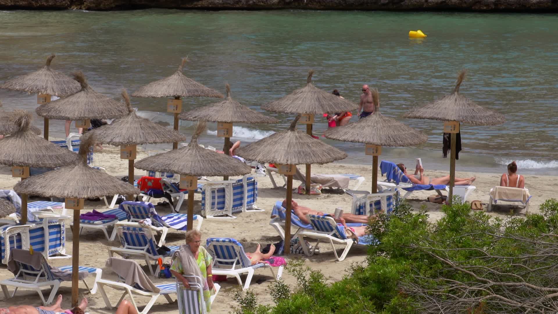 Relaxing Day at Cala Ferrera Beach, Mallorca, Spain