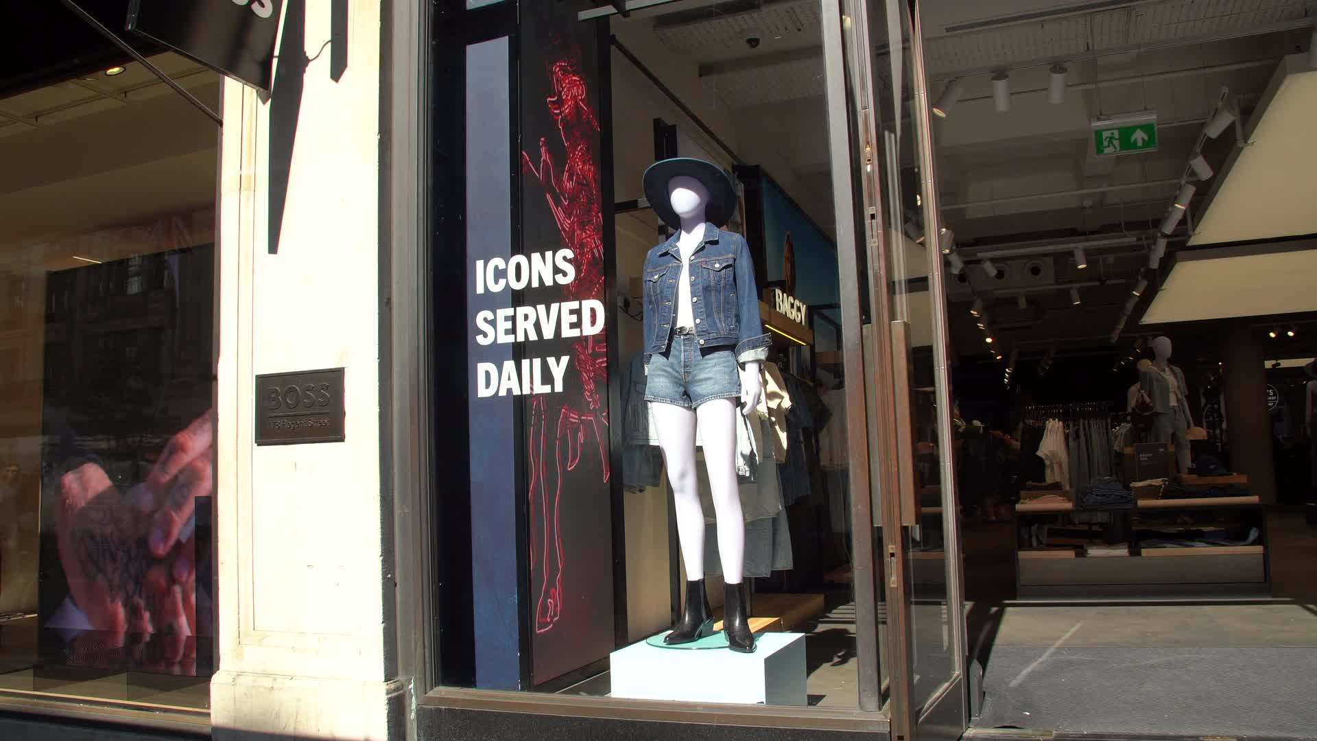 Levi's Retail Storefront with Denim Display
