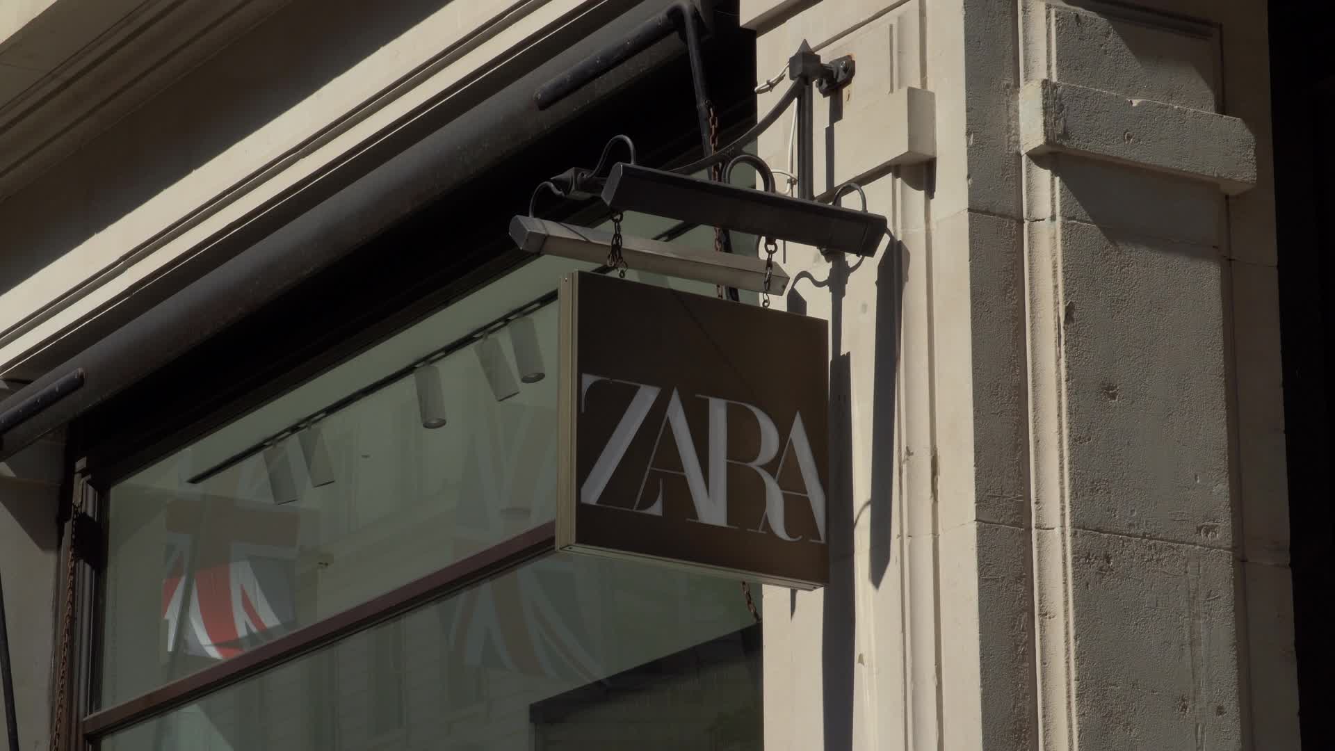 Zara Store Sign Against Urban Backdrop