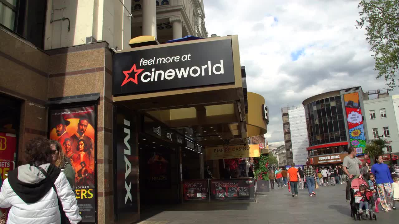 Cineworld Exterior on Busy Urban Street