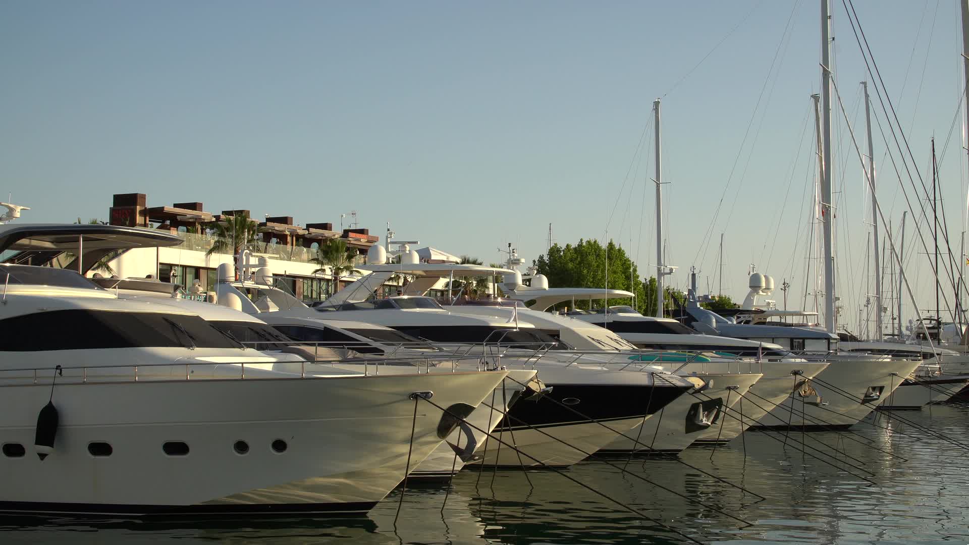 Luxury Yachts in Marina in Palma, Mallorca, Spain