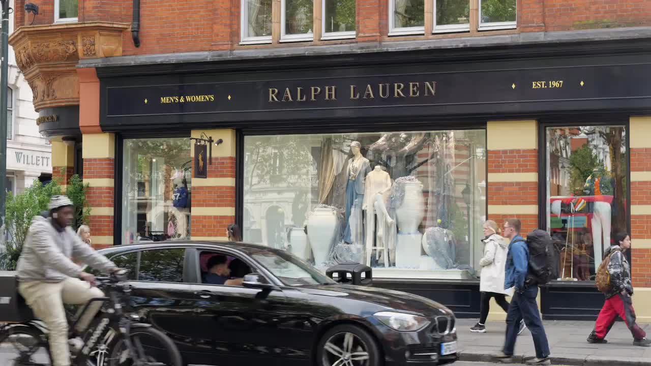 Ralph Lauren Store on Busy Street in London