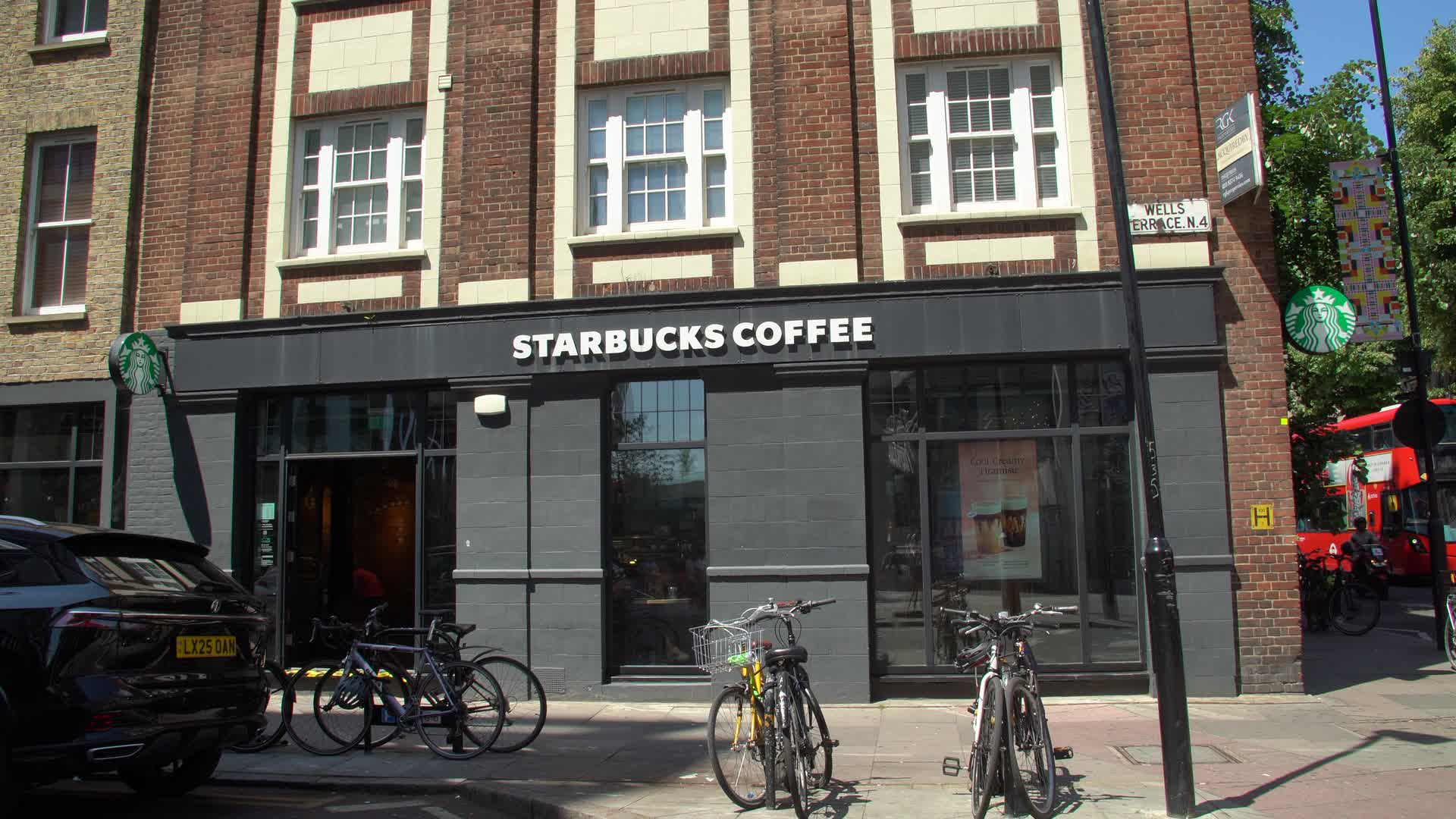 Starbucks Coffee Shop Exterior in London