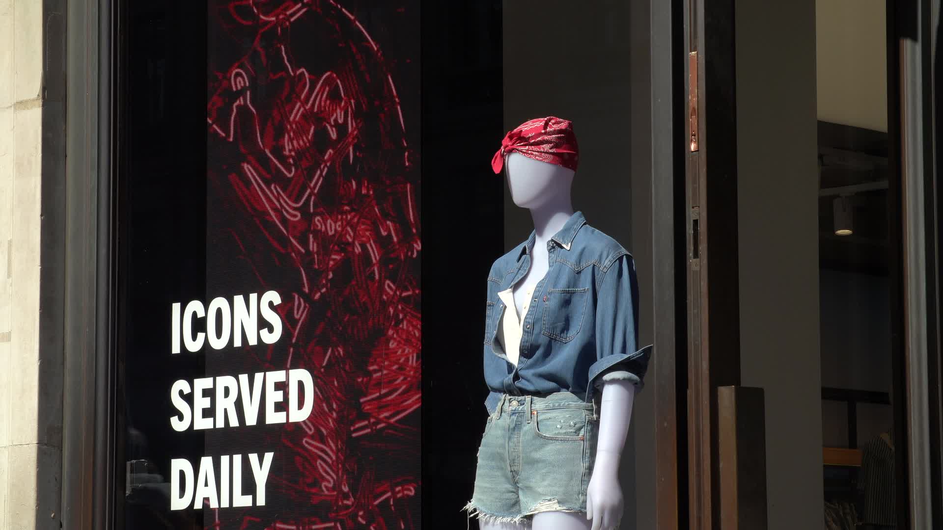 Levi's Storefront with Denim Display