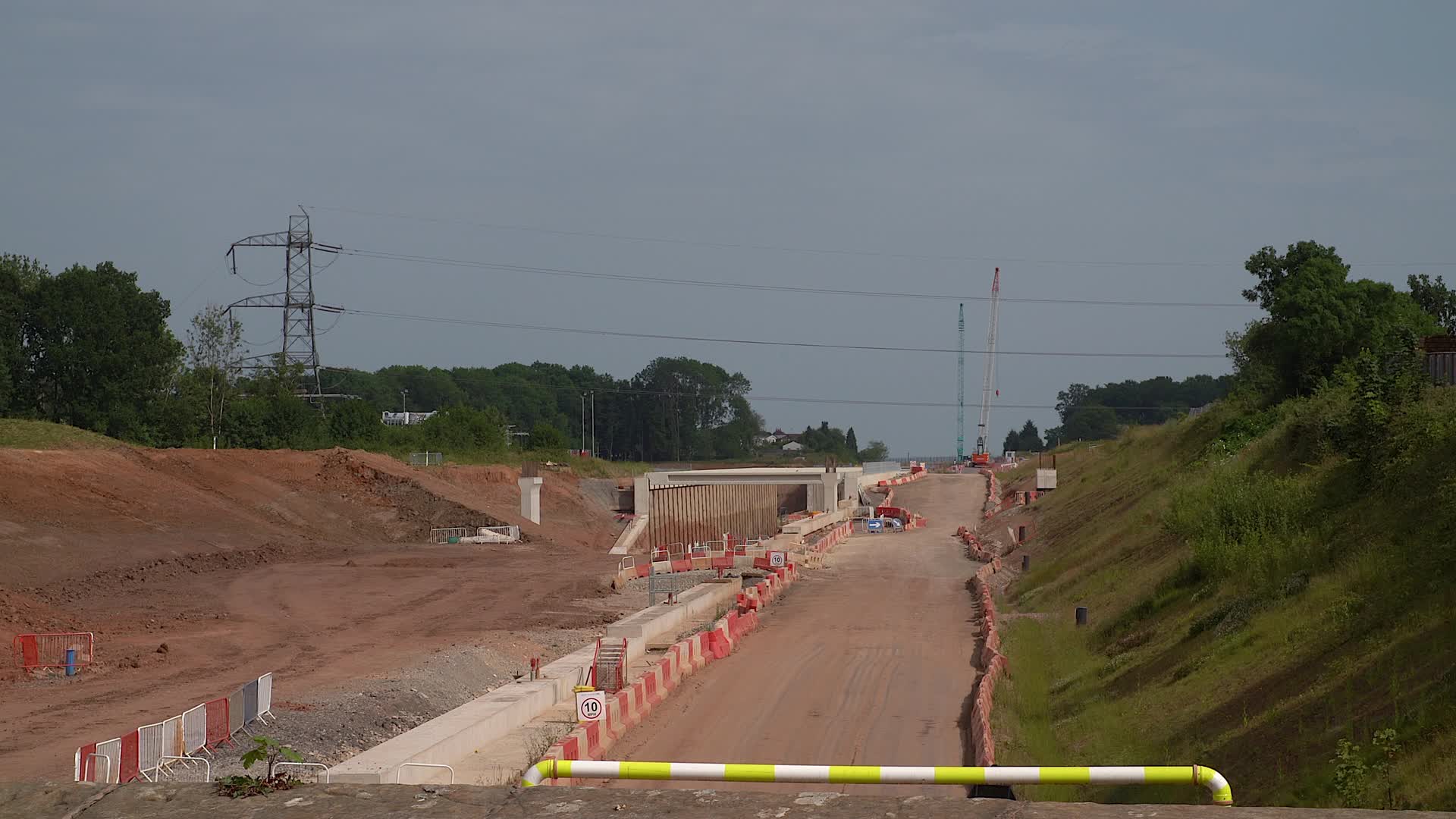 HS2 Construction Site in the West Midlands, UK