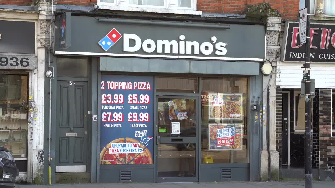 Domino's Pizza Storefront with Promotional Offers