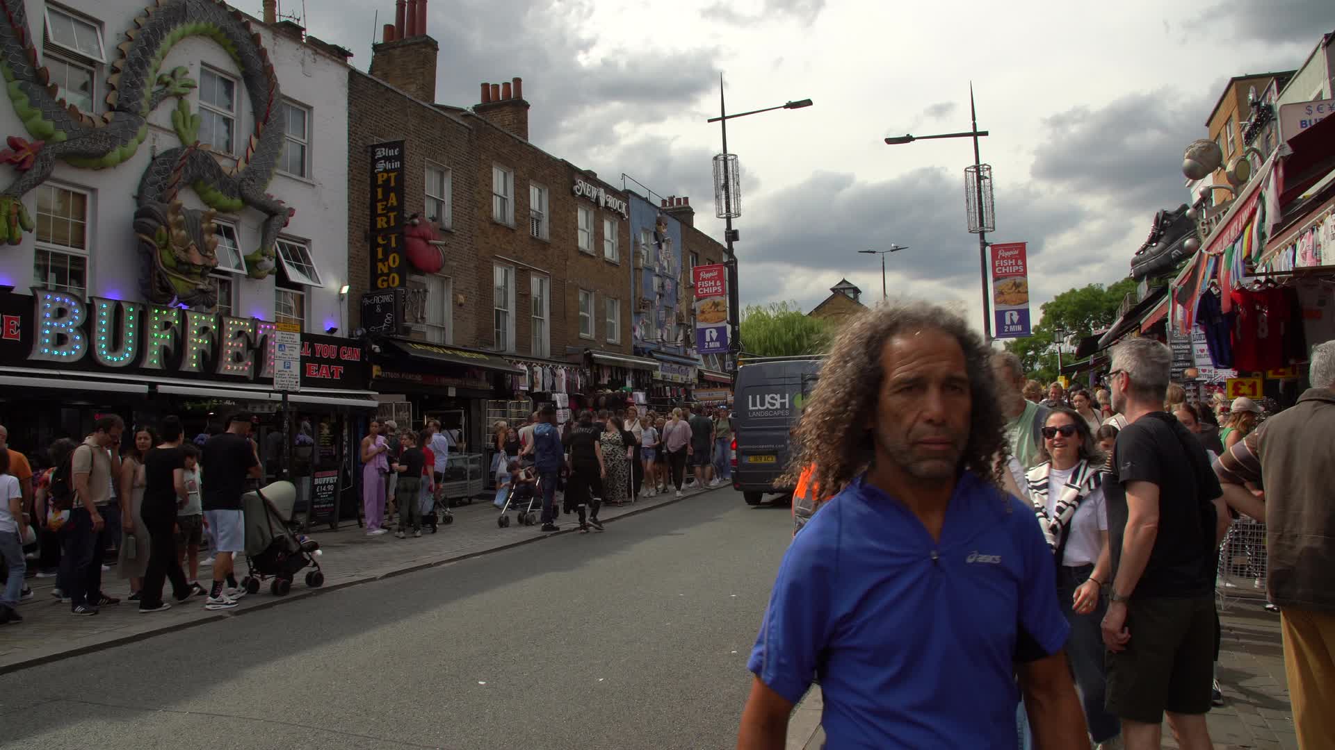 Camden Town Street Scene on a Cloudy Day
