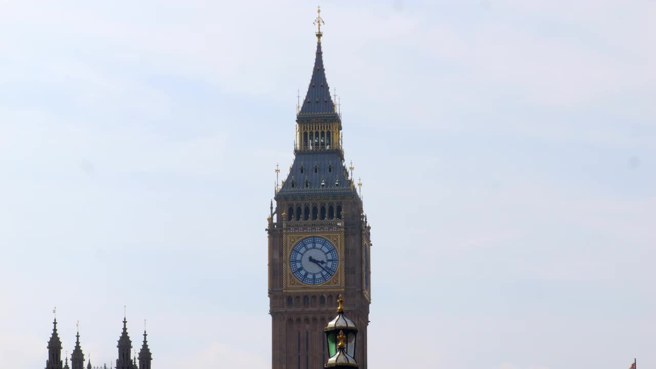 Big Ben Clock Tower on a Clear Day in London