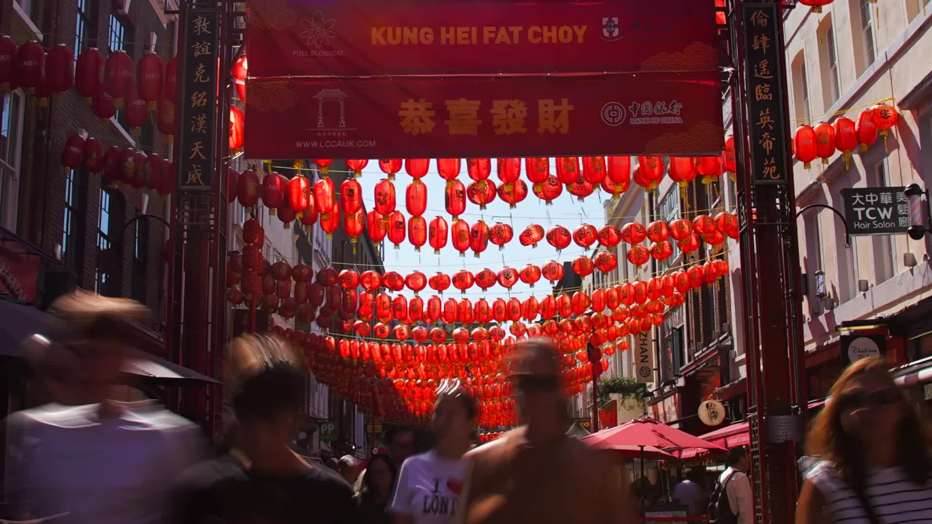 Festive Lanterns in London Chinatown