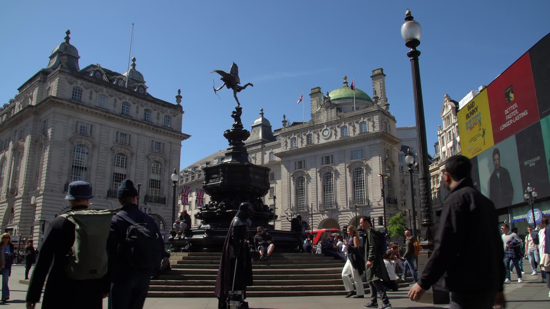 Piccadilly Circus General Views on a Sunny Day