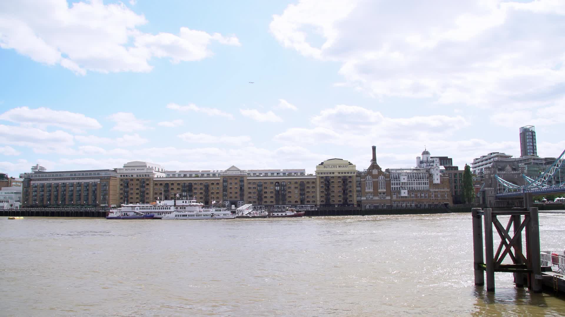 View of Butler's Wharf and Tower Bridge in London