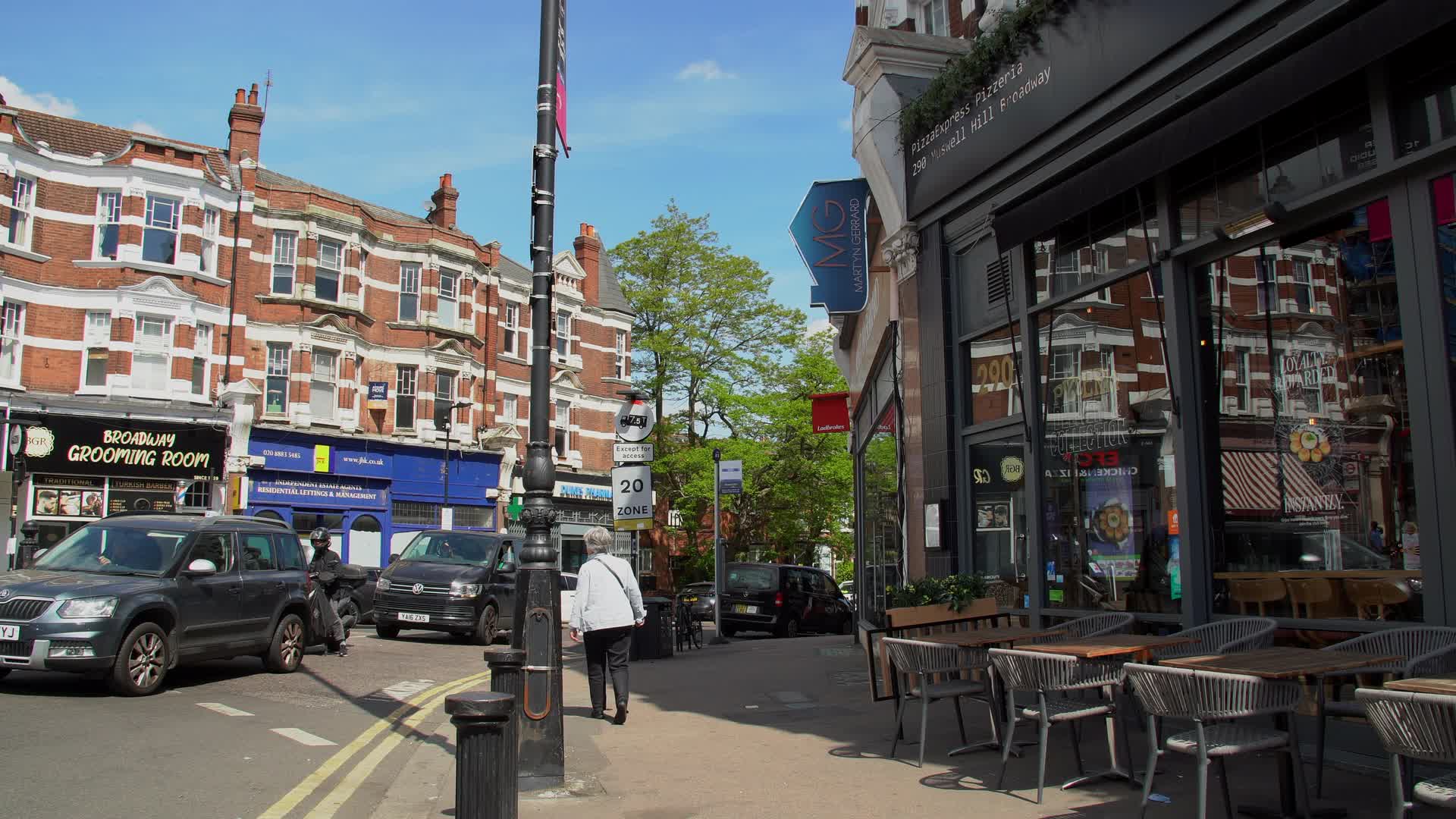 Crouch End Street View Outside Pizza Express