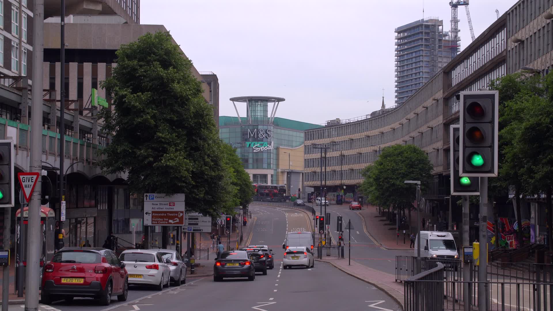Traffic GV in Birmingham City Center, UK